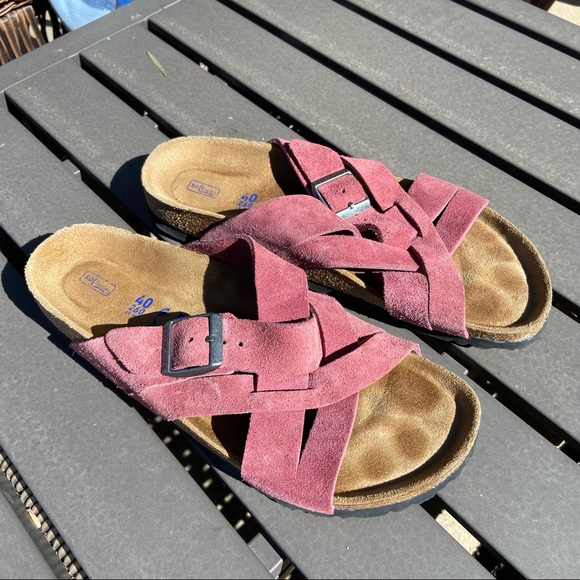 BIRKENSTOCK mauve lugano slides - Picture 1 of 5